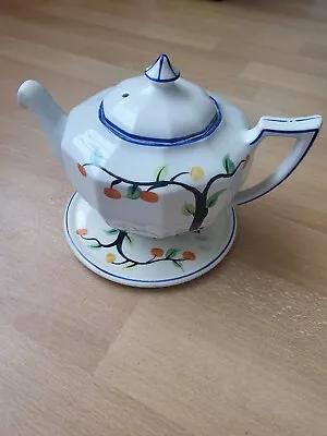 Buy Gorgeous Art Deco Empire Ivory Ware Teapot & Stand Hand Painted. • 16£