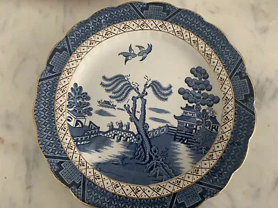 Buy Booth's 'real Old Willow' Blue White & Gold Pattern China Pin Dish /saucer Vgc • 5£