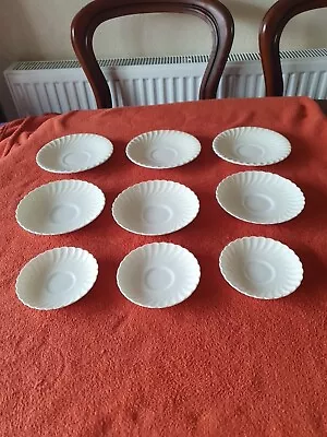 Buy Minton White Fife China Saucers VGC • 20£