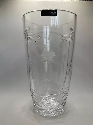 Buy Fabulous THOMAS WEBB Cut & Etched Large Crystal Vase, Elegant Floral Design 10” • 25£