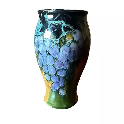 Buy Hancock Pottery Vase  Hand Painted Fruit Circa 1930s • 45£