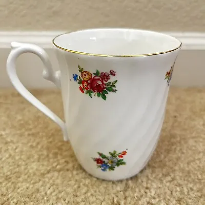 Buy Royal Sutherland HM Fine Bone China Coffee Cup Mug Made In England Floral Swirl • 9.44£