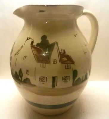 Buy DEVONSHIRE POTTERY  Torquay LARGE JUG   With Cottage And Motto ..Ron Jackson • 43£