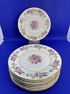Buy Vintage Bohemia Ceramics Floradora Czech Bone China Bread Plates • 7.68£