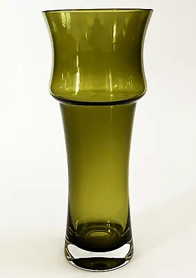 Buy RIIHIMAKI RIIHIMAEN LASI OY FINLAND TAMARA ALADIN 1970s GREEN #1373 GLASS VASE • 37.92£