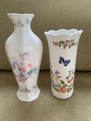 Buy 2 X Aynsley China Vases, Little Sweetheart 14.5cm  & Cottage Garden 14.5cm, VGC • 8£