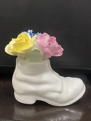 Buy Vintage Royal Adderley Bone China Mini Shoe Boot Floral Bouquet Flowers England • 23.65£