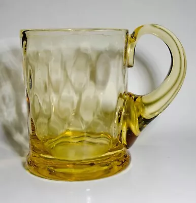 Buy Thos Webb Art Deco Gold Crystal Beer Mug Optic Moulded • 10£