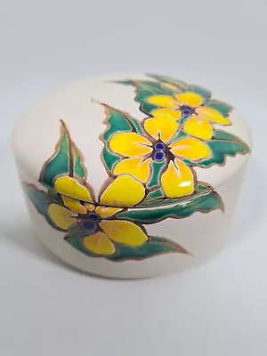 Buy Beauitful Vintage Tohor Pottery Trinket Pot Floral 4.5  Round • 12.99£