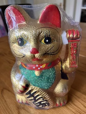 Buy Chinese Lucky Fortune Money Waving Gold Maneki-Neko Cat Figure Feng Shui Decor • 12.98£