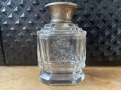 Buy Vintage Silver & Cut Glass Scent Bottle • 25£