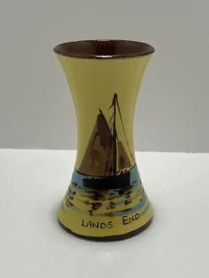 Buy Vintage Royal Watcombe Torquay England Yellow Spill Vase Lands End • 9.99£