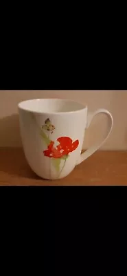 Buy AYNSLEY - MEADOW - Fine Bone China White Poppy Print Floral Coffee Tea Mug Cup • 12.95£