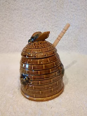 Buy Vintage Glazed Pottery Bee Hive Style Honey Pot • 9.99£