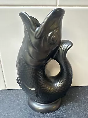 Buy Vintage Dartmouth Pottery Black Fish Glug Gurgle Jug • 35£