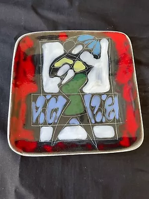 Buy MARCELLO FANTONI STYLE ITALY CERAMIC DISH Decorated With Cubist Figure • 101.28£