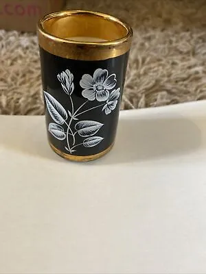 Buy Small Prinknash Black And Gold Posey Vase • 6£