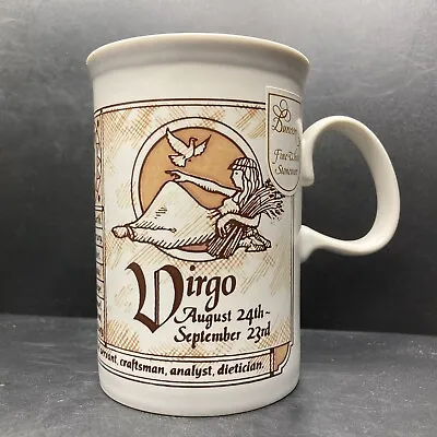 Buy Vintage Dunoon Virgo Star Sign Zodiac Fine Stoneware Beige Mug Made In Scotland • 19.95£