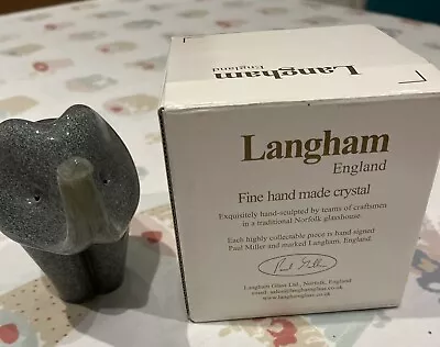 Buy Langhams Grey Crystal Elephant Figure • 50£