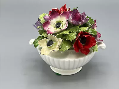 Buy Royal Adderley Floral Bone China Flower Pot Figurine Vintage Made In England • 18.88£
