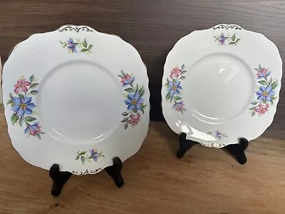 Buy Pair Of Melba Bone China Made In England Vintage Trays  • 9.50£