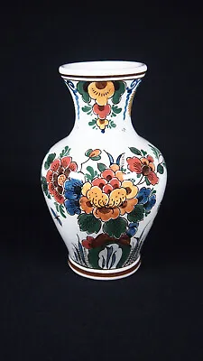 Buy Vase Delft Polychrome RAAM E. Krohn Hand Painted Country House Vintage Shabby Chic • 15.41£