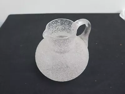 Buy Antique Victorian Overshot/crackle Art Glass Pitcher/vase • 14.99£