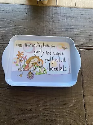 Buy JOHNSON BROTHERS  BORN TO SHOP  SANDWICH TRAY “a Good Friend With Chocolate “ • 6.95£