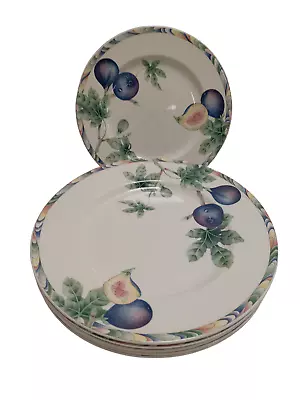 Buy Vintage Barratt's Fine Tableware Naturelle Fig Plate Set Decorative 6 Pieces • 6.99£