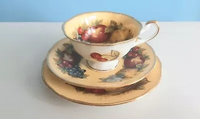 Buy Queen's China Antique Fruit Series Trio - Cup, Saucer And Side Plate • 33£