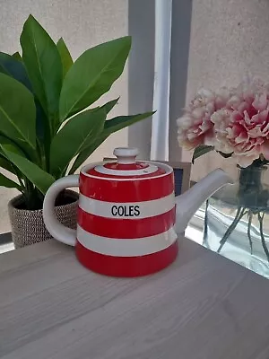 Buy T. G. Green Cornishware Red Striped Large Rosie Teapot - 12'' - COLES • 35£