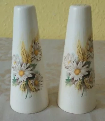 Buy Vintage Purbeck Ceramics Swanage Harvest Barley Wheat Daisy Flower Salt Pepper S • 10£