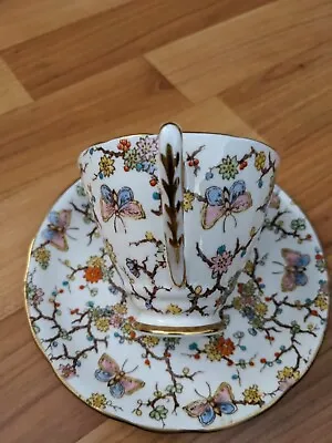 Buy Royal Stafford  England Bone China Butterfly Floral Chintz Tea Cup & Saucer. • 16.06£