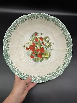 Buy Vintage Ceramic Serving Bowl, Garantito Per Alimenti, Hand Painted Strawberries • 46.41£