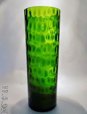 Buy Scandinavian Art Glass Optic Vase 29cm Tall • 49£