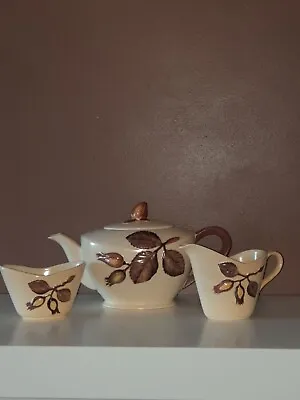 Buy Vintage Hand Painted Carlton Ware Tea Pot Set Autumn Leaf Design Australian • 24£