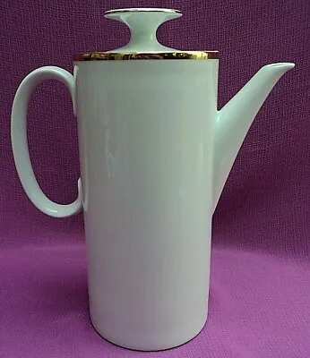 Buy Thomas Germany White/Gold Wide Gold Band Porcelain Coffee Pot • 24.99£