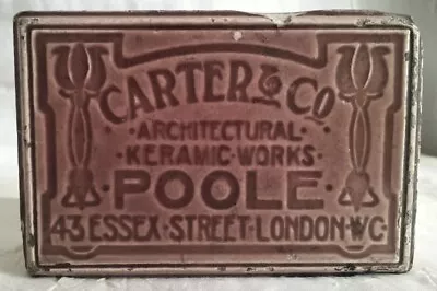 Buy Very Rare Pre 1920 Poole Pottery Carter Tiles Advertising Display Sign • 99.99£