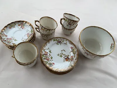 Buy Victorian Hand Painted Flowers And Gilt Decoration  Tea Set  • 20£
