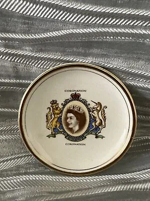 Buy Queen Elizabeth Coronation Collectible Saucer Victoria Pottery Fenton • 20£