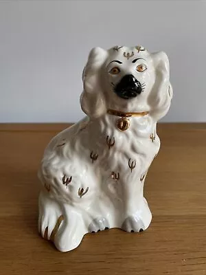 Buy VINTAGE BESWICK SMALL WALLY DOG 13cm TALL 1378- 6 WHITE & GOLD • 15£