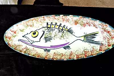 Buy Vintage Honiton Studio Pottery 17  Oval Fish Dish • 26.50£