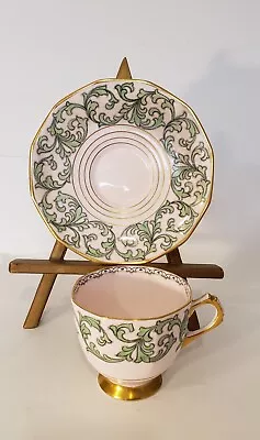 Buy VTG Tuscan Fine English Bone China Coffee Cup Set - Pink, Green, Gold • 11.53£