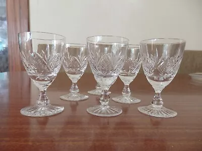 Buy 6 Vintage Edinburgh Scotland Crystal Small Glasses Rare Original Cameron Design • 26£