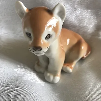 Buy Lomonosov Russian Porcelain Made In USSR Lion Cub Sitting Excellent Condition • 12£