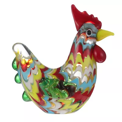 Buy Decorative Glass Rooster Figurine: Great For Desk And Plant Pot Display • 9.99£