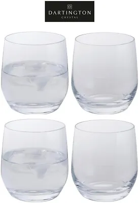 Buy 4 X DARTINGTON CRYSTAL Curve Shape Wine Whisky Cellar Tumblers Glass 370ml H 9cm • 27.99£