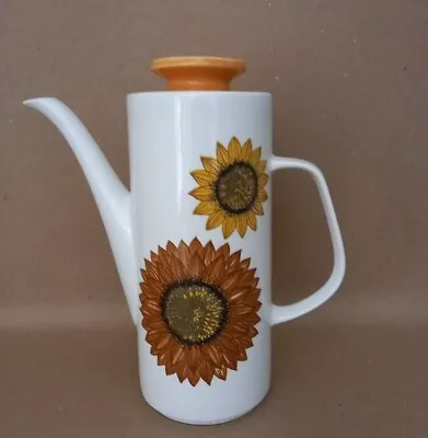 Buy Vintage J&G Meakin Coffee Pot. Sunflower  Studio . Palma. 24cm. • 12.99£