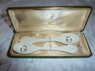 Buy Vintage Cased Celtic Spoons By Parian China Of Donegal Ireland • 12£