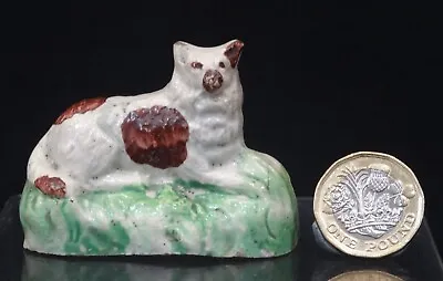 Buy Antique 18/19thC Staffordshire Miniature Creamware Recumbent Sheep Figure C1800 • 72£